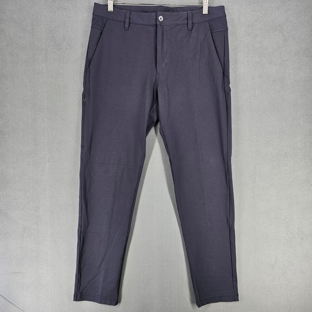 BYLT Everyday Pant 2.0 Mens Large Navy Blue Slim Tapered Stretch Golf Chino